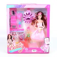 Beauty divatbaba szett babával, ruhákkal és kiegészítőkkel 29cm