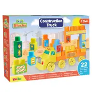 Construction Truck teherautós építőkocka szett 22db-os