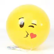 Citromsárga emoji gumilabda 23cm