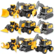 Simulation Vehicle: Munkagép szett sáros kerékkel többféle változatban, 3 db-os kiszerelésben