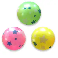 Csillagos mintás gumilabda 23cm-es többféle változatban