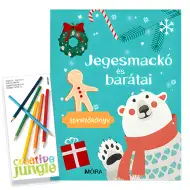 Móra: Jegesmackó és barátai színezőkönyv színesceruzával