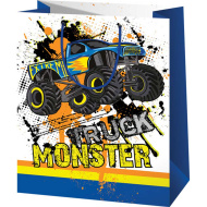 Monster Truck mintás normál méretű ajándéktáska 11x6x14cm