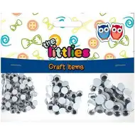 Műanyag szemek 3 méretben 150db