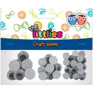 Műanyag szemek 3 méretben 48db