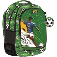 Must: Football mintás lekerekített iskolatáska hátizsák 32x18x43cm