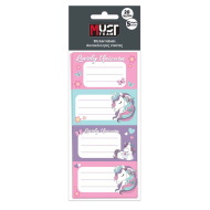 Luna: Must Team Unikornis mintás füzetcímke 20db-os csomag