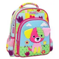 Must... Made with love kétrekeszes 3D-s iskolatáska, hátizsák 27x10x31cm