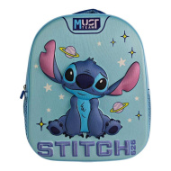 Luna: Must Team 3D Stitch az űrben mintás lekerekített ovis hátizsák 26x10x32 cm