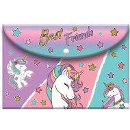 Must: Unikornis mintás patentos mappa A/4-es méretben