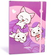 Nebulo: Füzetbox A/4-es méretben cicás mintával