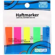 Spirit: neon színű 5x25 lapos jelölőcímke szett 12x45mm