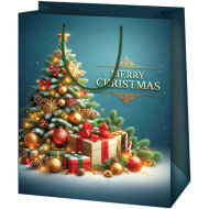 Cardex: Karácsonyi csillogás óriás méretű ajándéktáska 33x15x44cm