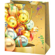 Cardex: Sárga lufis óriás méretű ajándéktáska 33x15x44,5cm