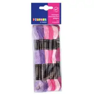 PlayBox: Hímzőfonal 6db-os szett pink-lila