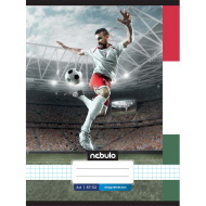 Nebulo: Tűzött kockás foci HUN mintás füzet 87-32 A/4