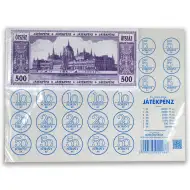 Játékpénz csomag papír és kivágható aprópénzzel