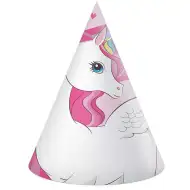 Szivárványos unikornis party kalap 6db-os szett