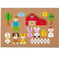 Parafatábla állatfigurákkal játékszett - Woodyland