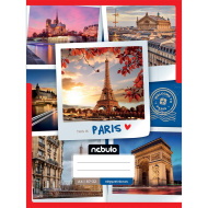 Nebulo: Tűzött kockás Párzis mintás füzet 87-32 A/4