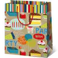Party normál méretű ajándéktáska 11x6x15cm