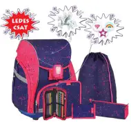 Spirit: Pegazus LED-es iskolatáska, hátizsák 7db-os szett