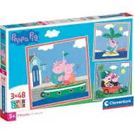 Peppa malac 3x48db-os Supercolor puzzle - Clementoni