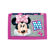 Minnie egér pink-szürke tépőzáras pénztárca