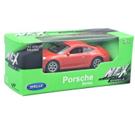 Welly: Porsche 911 (991) Carrera S piros fém kisautó modell 1/64
