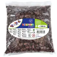 PlayBox: 9mm-es XL MAXI vasalható gyöngy 1000db-os csomag barna színben