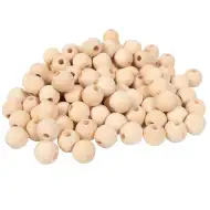 PlayBox: Natúr fa gyöngy golyók 15mm-es méret 100db-os csomag