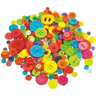 PlayBox: Színes gombok különböző méretben 500g-os csomag