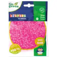 PlayBox: Go Green 5mm-es MIDI vasalható gyöngy 1000db-os pink színben