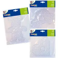 Playbox: XL vasalható gyöngy alaplap készlet – 3 darab (mackó, szív, autó)