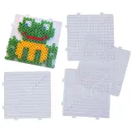 Playbox: XL vasalható gyöngy alaplap készlet – 5 darab, négyzet alakú, összekapcsolható