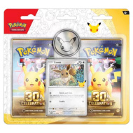 Pokémon TCG: 30th Celebration 2-Pack Blister – Double Wide (Eevee promó + Pikachu érme)