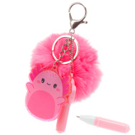 Táska pompon tollal - pink