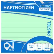 Spirit: Vonalas pasztell zöld 100 lapos öntapadós jegyzettömb 75x75mm