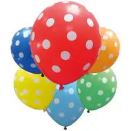 Pöttyös felfújható lufik – 6 db-os szett