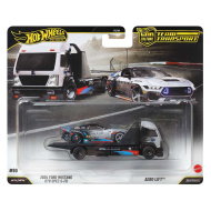 Hot Wheels: Aero Lift autószállító és 2024 Ford Mustang RTR SPEC 5-FD kisautó 1/64 - Mattel
