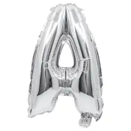 Betű formájú fólia lufi ezüst színben – A betű 32cm
