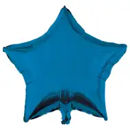Csillag alakú fólia lufi – kék 46cm