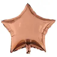 Csillag alakú fólia lufi – rose gold 46cm