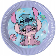 Disney Stitch és Angel papírtányér 8db-os szett 20cm