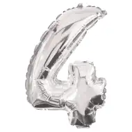 Számos fólia lufi ezüst színben – 4-es szám 86cm