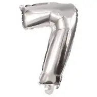 Számos fólia lufi ezüst színben – 7-es szám 86cm