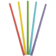 Színes 50db-os papír szívószál szett