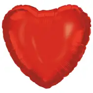 Szív alakú fólia lufi – piros 46cm