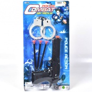 Rendőrségi pisztoly tapadókorongos töltényekkel és bilinccsel