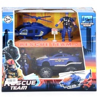 Rescue Team rendőrségi játék szett két akció figurával